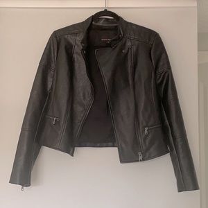 Vegan leather moto jacket
